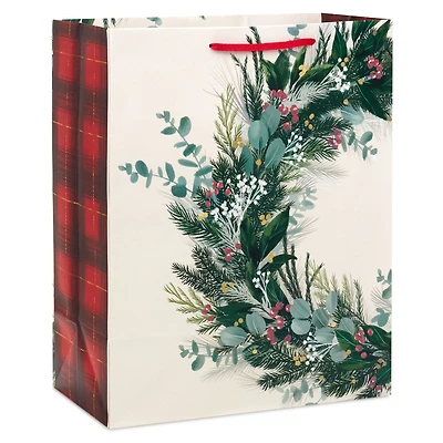 13" Winter Welcome Wreath Large Holiday Gift Bag for only USD 4.49 | Hallmark