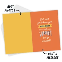Your Hard Work and Support Is Noticed Custom Thank You Card for only USD 4.99 | Hallmark