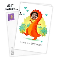 Personalized Fun Dinosaur Face Photo Card for only USD 4.99 | Hallmark