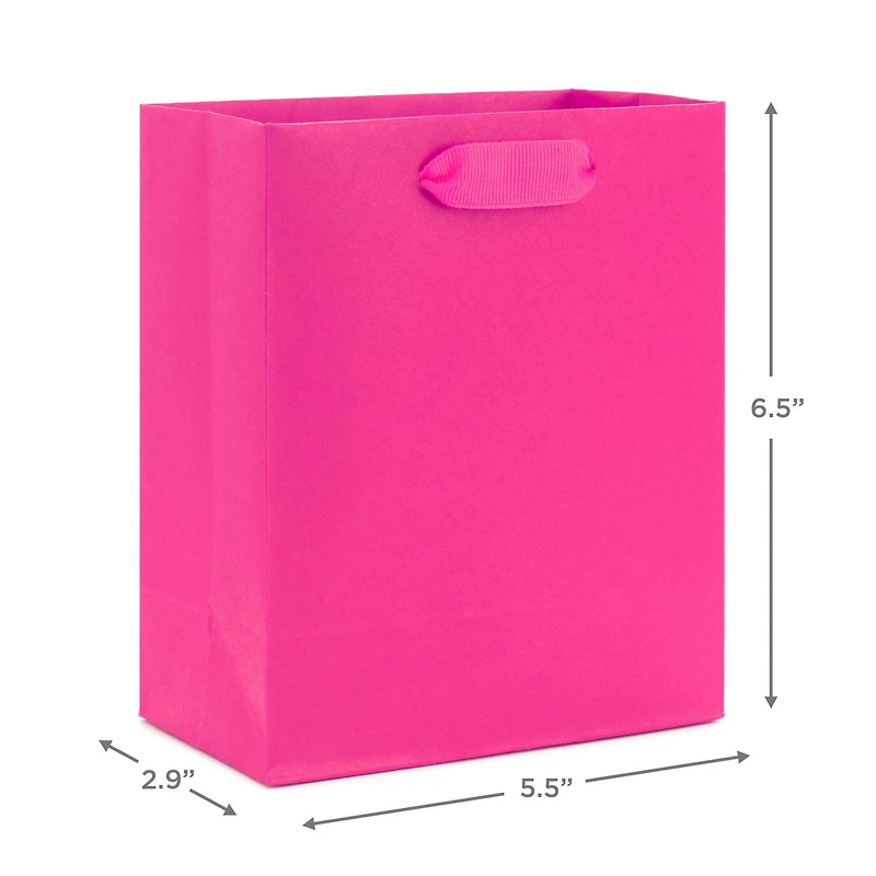 6.5" Solid Hot Pink Small Gift Bag for only USD 2.49 | Hallmark