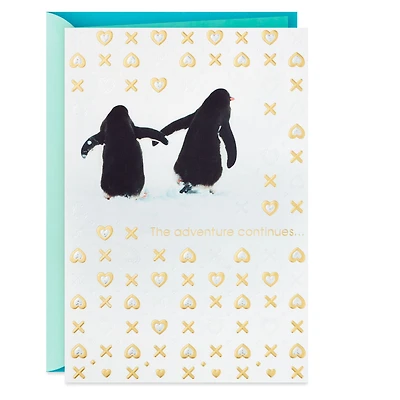 Two Penguins Holding Hands Anniversary Card for Couple for only USD 5.59 | Hallmark