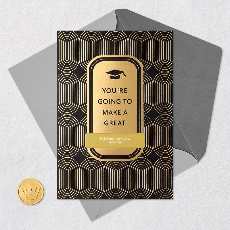 You'll Make a Great Medical Professional Customizable Graduation Card With Title Stickers for only USD 4.99 | Hallmark