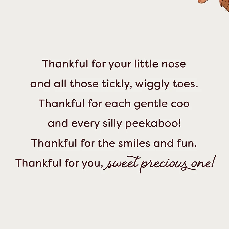 Sweet Precious One Baby's First Thanksgiving Card for only USD 3.59 | Hallmark