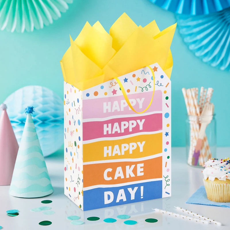 9" Happy Cake Day Medium Birthday Gift Bag With Tissue Paper for only USD 5.99 | Hallmark