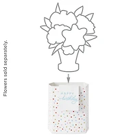Build-a-Bouquet Happy Birthday Confetti Pop-Up Paper Vase With Mini Card for only USD 4.99 | Hallmark