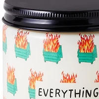 Dumpster Fire Everything's Fine Scented Single-Wick Jar Candle, 7 oz. for only USD 14.99 | Hallmark