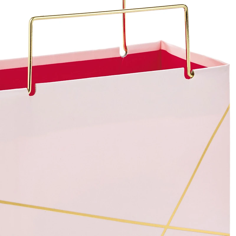 Light Pink With Gold Small Square Gift Bag, 5.5" for only USD 4.99 | Hallmark