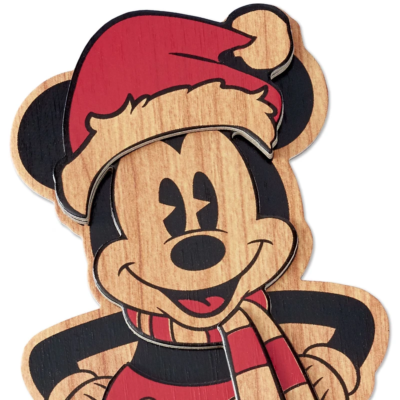 Disney Mickey Mouse Magic of the Season Wooden Christmas Card for only USD 8.99 | Hallmark