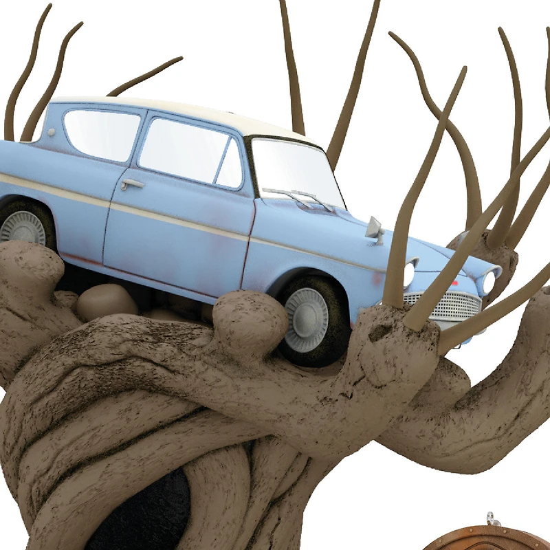 Harry Potter and the Chamber of Secrets™ Collection Flying Ford Anglia in the Whomping Willow™ Tree Topper With Light and Sound for only USD 158.99 | Hallmark
