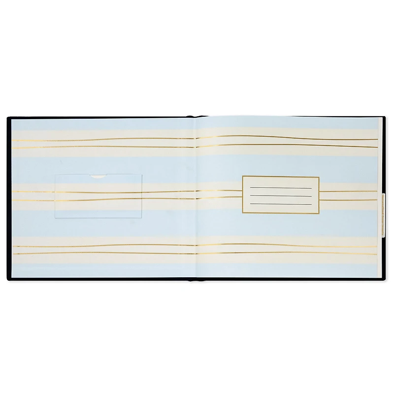 Gold on Navy Linen Customizable Guest Book for only USD 26.99 | Hallmark