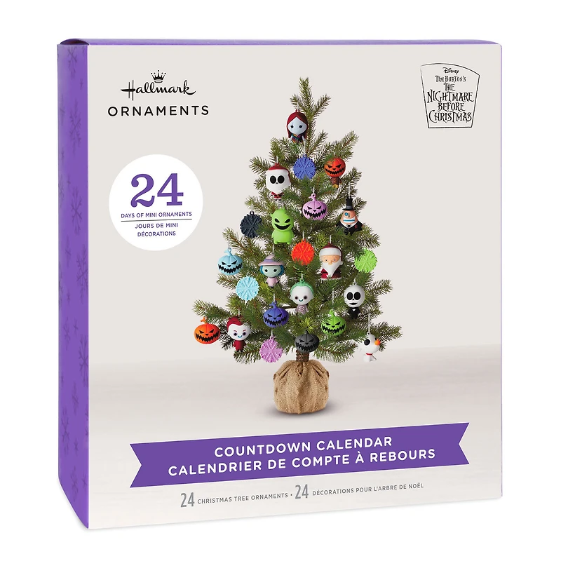 Disney Tim Burton's The Nightmare Before Christmas Hallmark Countdown Calendar Box With 24 Mini Ornaments for only USD 51.99 | Hallmark