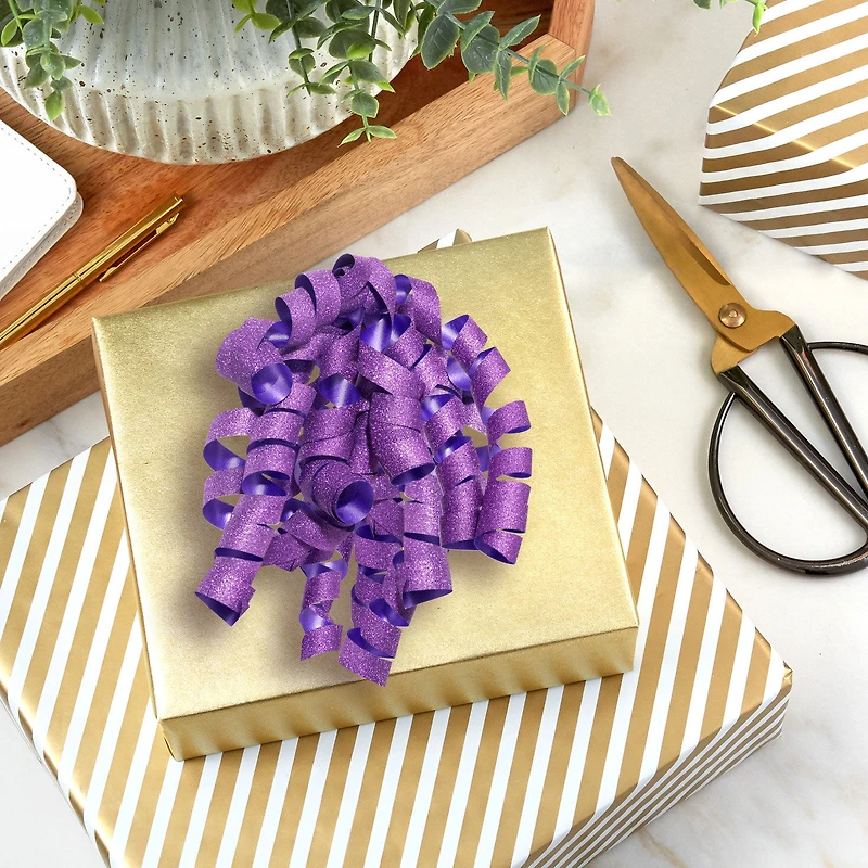 6.5" Sparkling Purple Curly Ribbon Gift Bow for only USD 1.99 | Hallmark