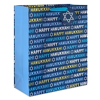 15.5" Happy Hanukkah on Metallic Blue Extra-Large Gift Bag for only USD 5.49 | Hallmark