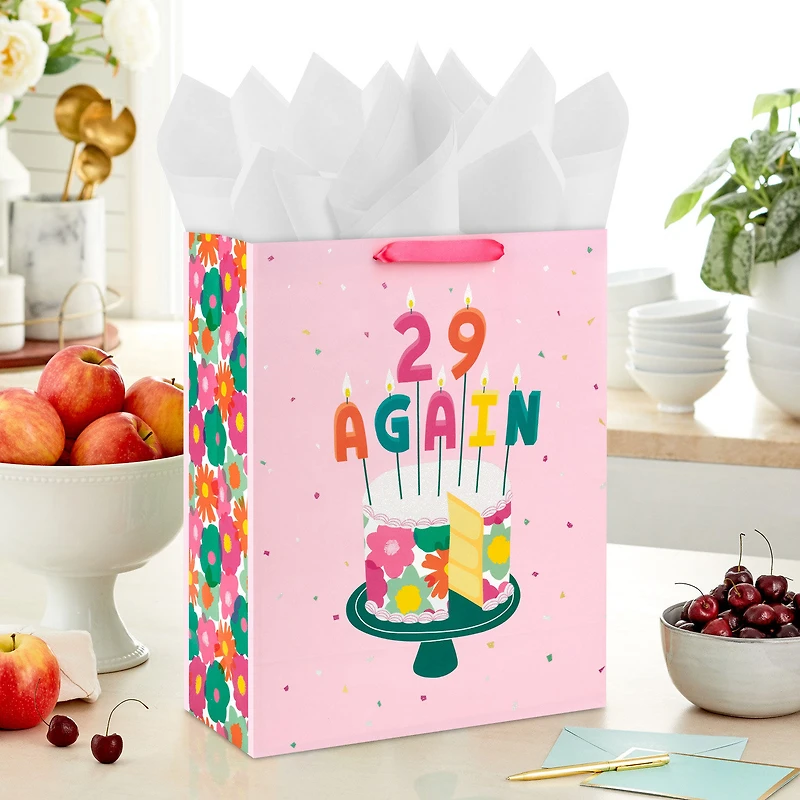 15.5" 29 Again Cake and Candles Extra-Large Birthday Gift Bag for only USD 5.49 | Hallmark