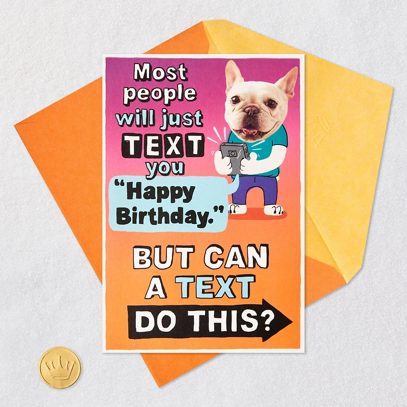 Armpit Farting Bulldog Funny Pop-Up Birthday Card for only USD 4.59 | Hallmark