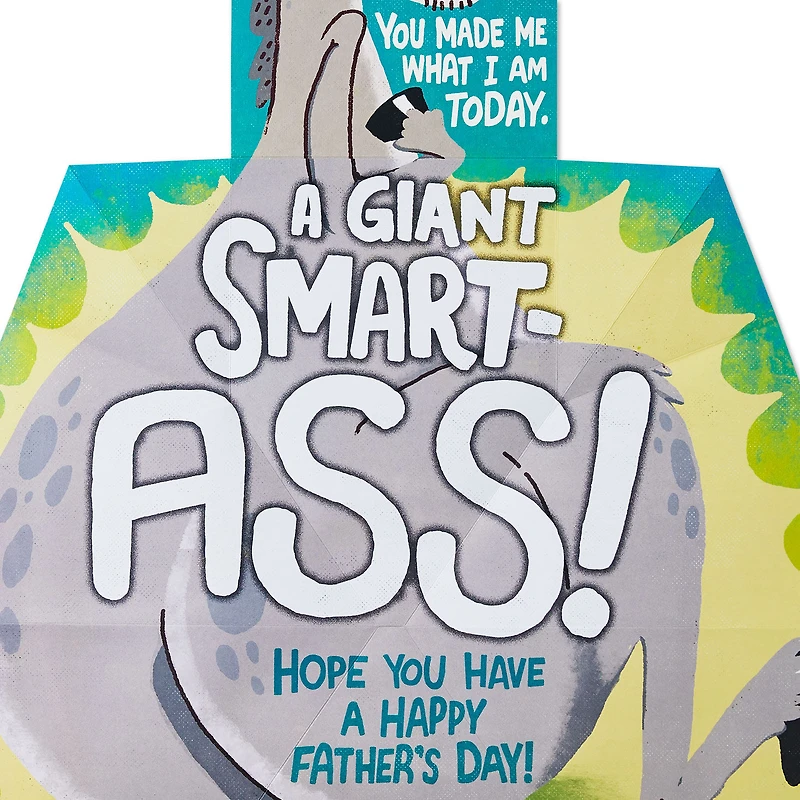 Thanks for Making Me a Giant Smart-Ass Funny Pop-Up Father's Day Card for Dad for only USD 5.99 | Hallmark