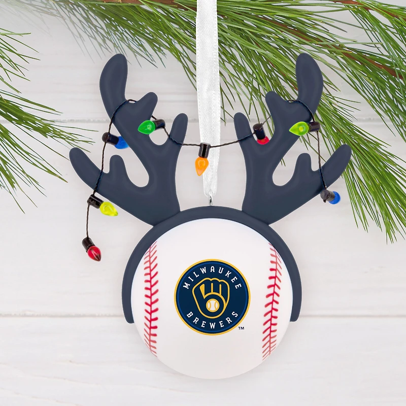 MLB Milwaukee Brewers™ Reindeer Baseball Hallmark Ornament for only USD 12.99 | Hallmark
