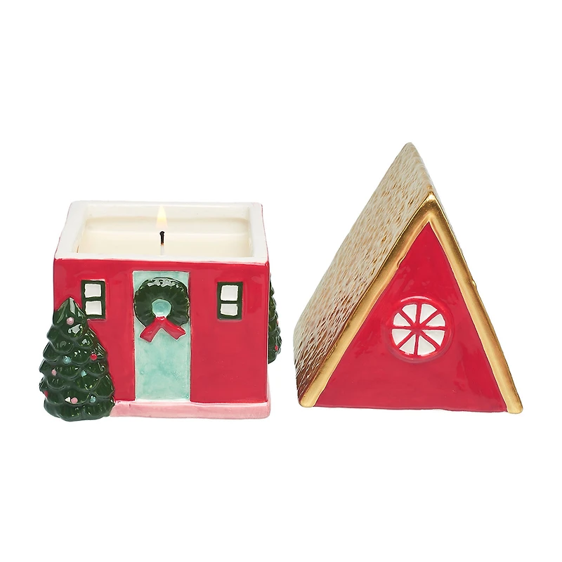 Vanilla Cinnamon Crunch Scented Ceramic Red House Candle for only USD 16.99 | Hallmark