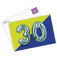 30th Balloons Custom Card for only USD 4.99 | Hallmark