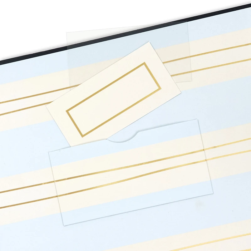 Gold on Navy Linen Customizable Guest Book for only USD 26.99 | Hallmark