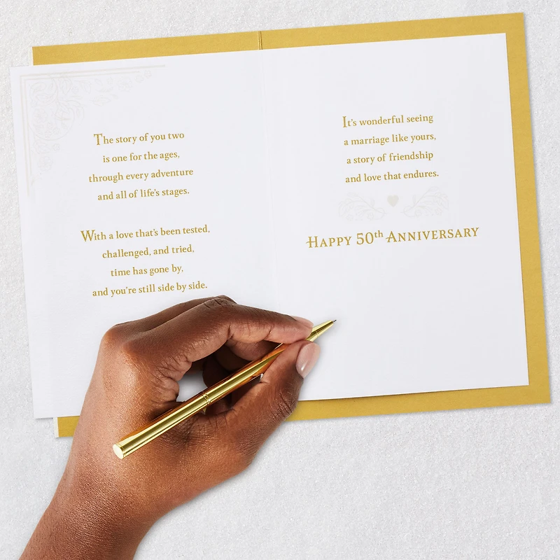 A Love Story for the Ages 50th Anniversary Card for only USD 7.59 | Hallmark