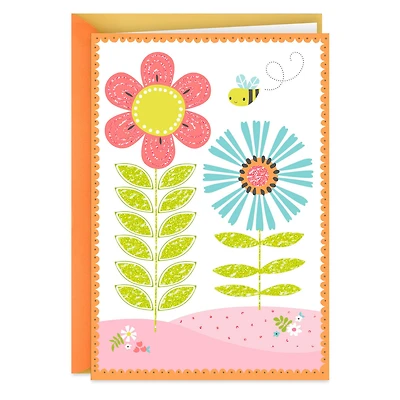 Flowers and Bee Blank Card for only USD 3.99 | Hallmark