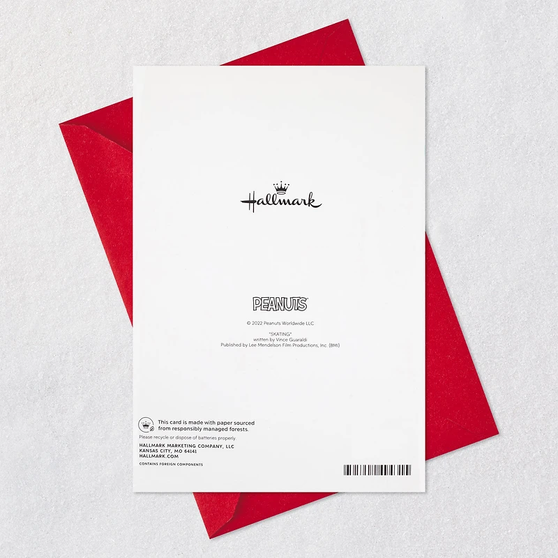 The Peanuts® Gang Jolly Ice Skating Musical 3D Pop-Up Christmas Card for only USD 9.59 | Hallmark