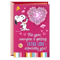 Peanuts® Snoopy and Woodstock Bubble Love Musical Valentine's Day Card With Lights for only USD 8.59 | Hallmark