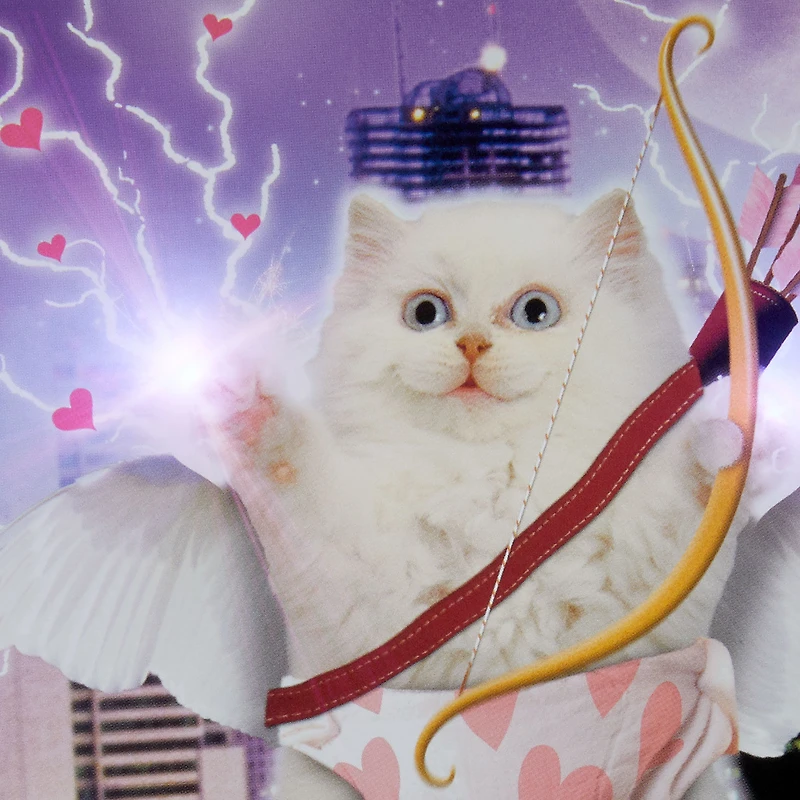 Giant Cupid Cat Funny Musical Valentine's Day Card With Light for only USD 8.99 | Hallmark