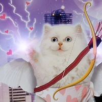 Giant Cupid Cat Funny Musical Valentine's Day Card With Light for only USD 8.99 | Hallmark