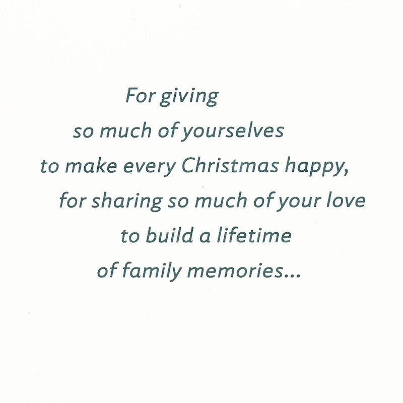 You're Loved and Appreciated Christmas Card for Mom and Dad From Us for only USD 5.99 | Hallmark