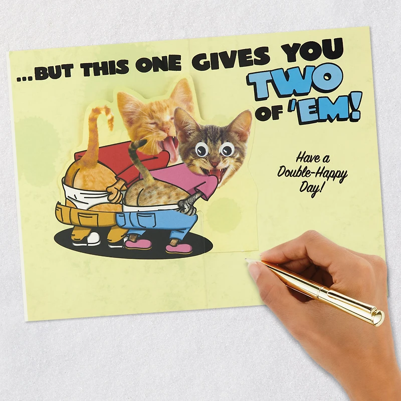 Mooning Cats Funny Pop-Up Birthday Card From Both for only USD 4.99 | Hallmark