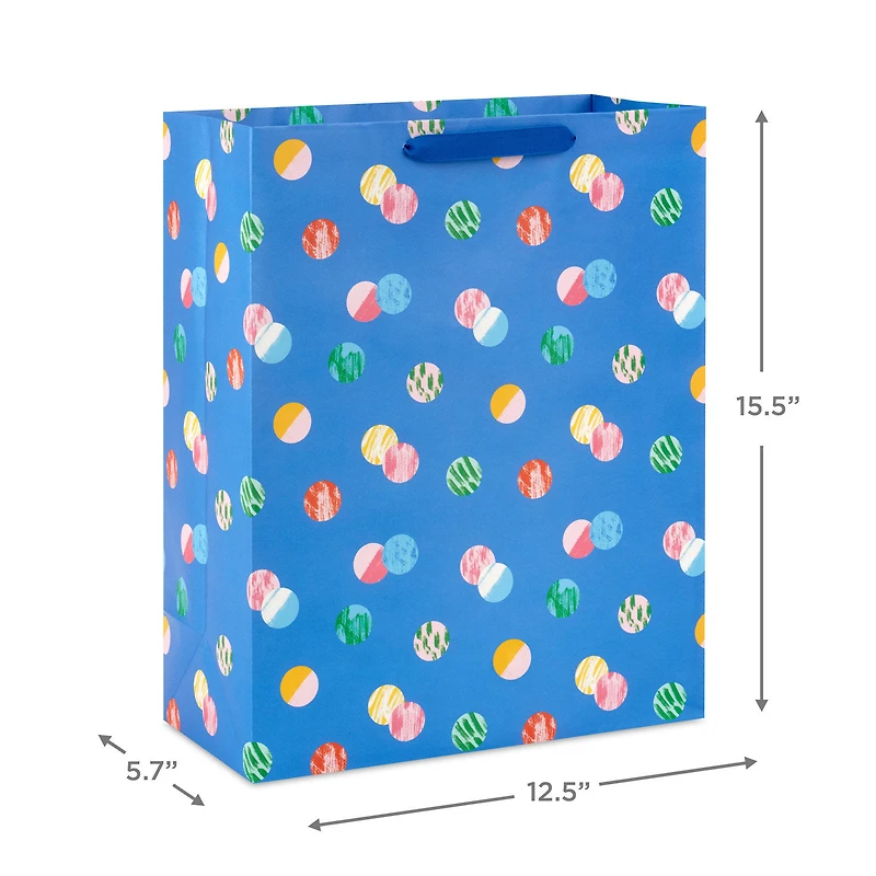 15.5" Playful Dots on Blue Extra-Large Gift Bag for only USD 4.99 | Hallmark
