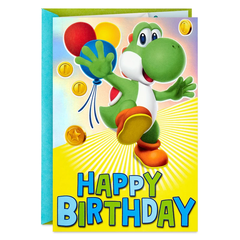 Nintendo Super Mario™ Yoshi Fun and Adventure Pop-Up Birthday Card for Kids for only USD 5.59 | Hallmark