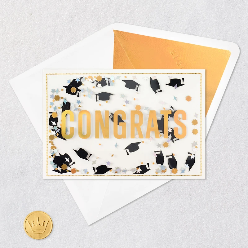 Congrats Confetti Shaker Graduation Card for only USD 8.59 | Hallmark