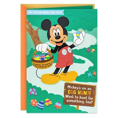 Disney Mickey Mouse Easter Egg Hunt Easter Card With Fold-Out Maze for only USD 4.99 | Hallmark