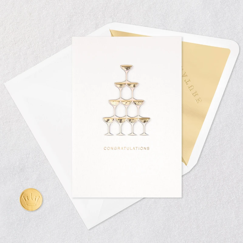 Cheers to a Lifetime of Happiness Wedding Card for only USD 8.59 | Hallmark