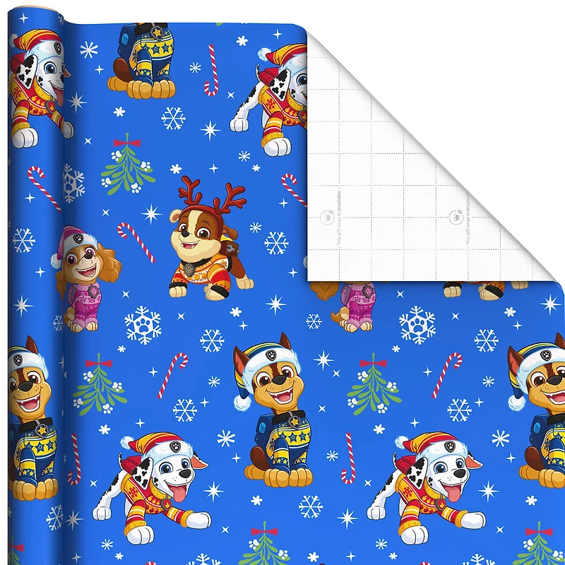 Paw Patrol™ Winter Fun on Blue Christmas Wrapping Paper Roll, 25 sq. ft. for only USD 4.99 | Hallmark