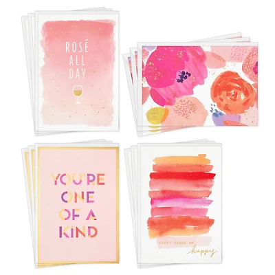 Pretty Pink and Gold Boxed Blank Cards Assortment, Pack of 12 for only USD 8.99 | Hallmark