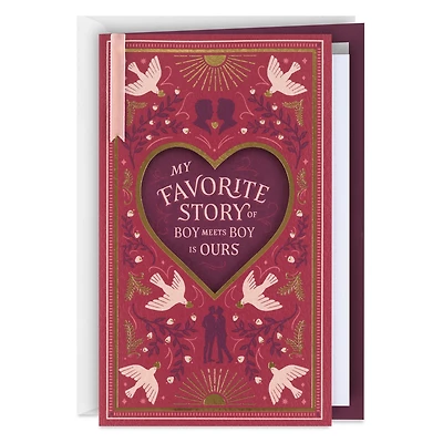We're My Favorite Story of Boy Meets Boy Romantic Valentine's Day Card for Him for only USD 8.59 | Hallmark