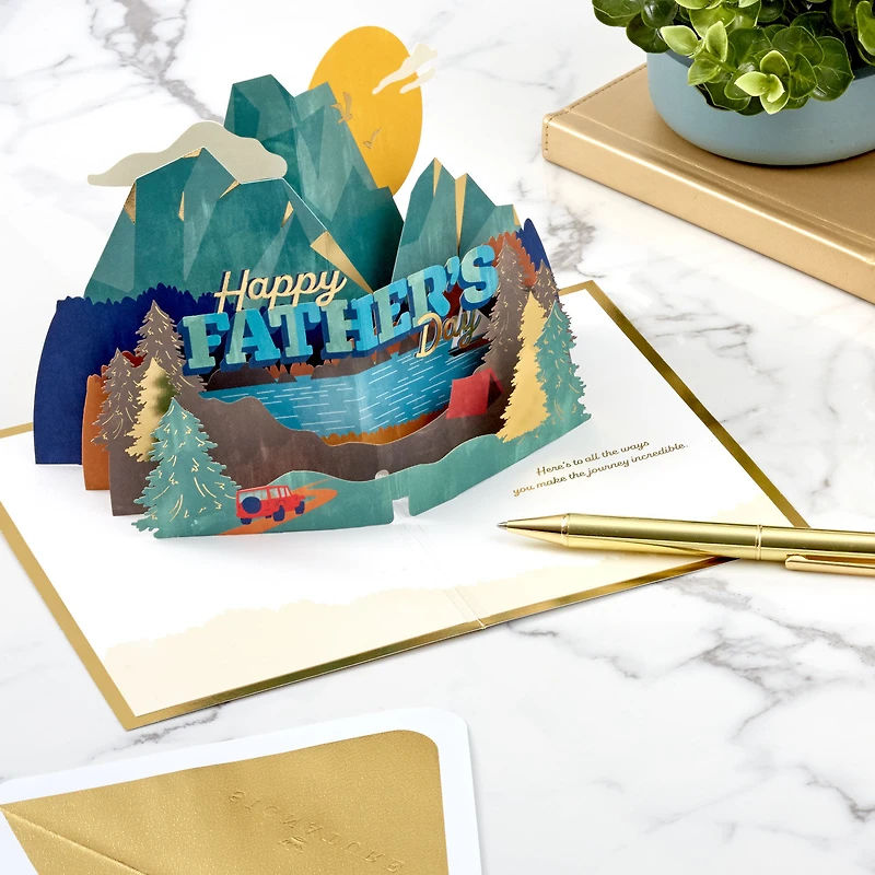 Fatherhood Is an Adventure 3D Pop-Up Father's Day Card for only USD 12.99 | Hallmark