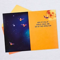 Cat on Light-Up Rocket Funny Musical Halloween Card for only USD 8.99 | Hallmark