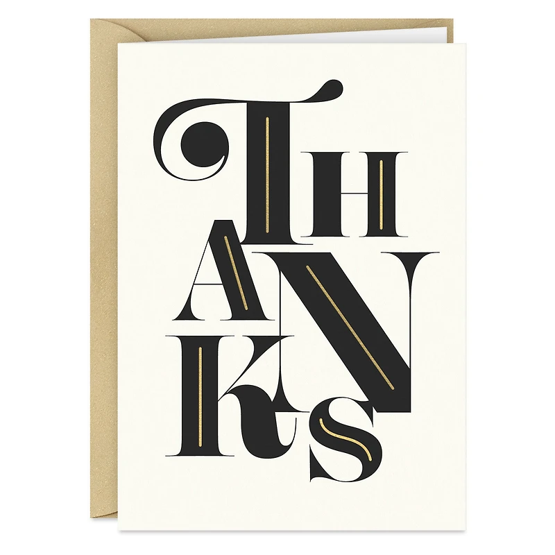 Stylish Black and White Blank Thank You Notes, Pack of 10 for only USD 10.49 | Hallmark