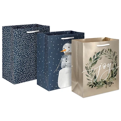 8.8" Winter Wonder 3-Pack Assorted Medium Holiday Gift Bag Bundle for only USD 7.49 | Hallmark