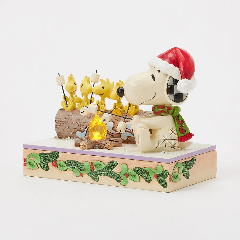 Jim Shore Peanuts Snoopy and Friends Light-Up Campfire Figurine, 5" for only USD 69.99 | Hallmark