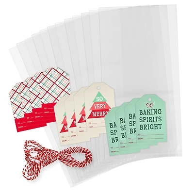 Clear Cello Christmas Goodie Bags With Gift Tags, Pack of 12 for only USD 6.99 | Hallmark