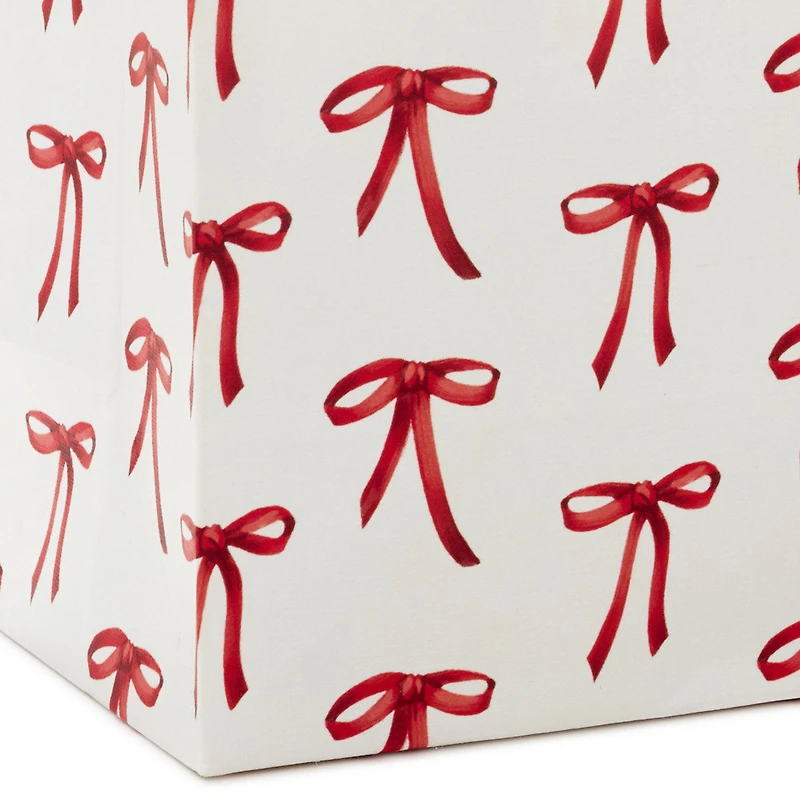 5.5" Red Bows on White Small Christmas Gift Bag for only USD 2.49 | Hallmark