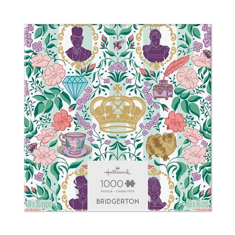 Bridgerton Ton Silhouettes on Floral 1000-Piece Jigsaw Puzzle for only USD 24.99 | Hallmark