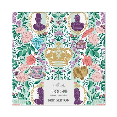 Bridgerton Ton Silhouettes on Floral 1000-Piece Jigsaw Puzzle for only USD 24.99 | Hallmark
