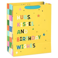 13" Hugs, Kisses and Birthday Wishes on Yellow Large Gift Bag for only USD 4.99 | Hallmark